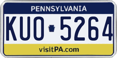 PA license plate KUO5264