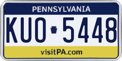 PA license plate KUO5448