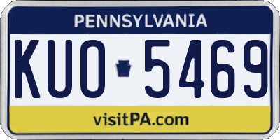 PA license plate KUO5469