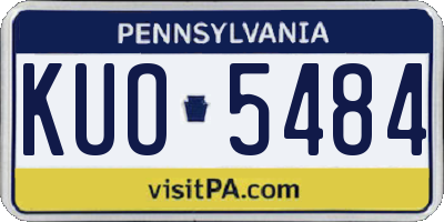 PA license plate KUO5484