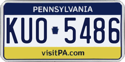 PA license plate KUO5486