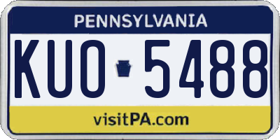 PA license plate KUO5488