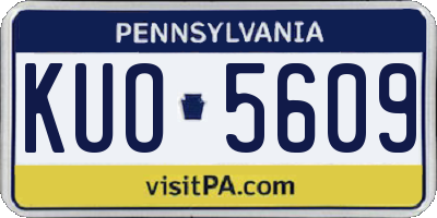 PA license plate KUO5609
