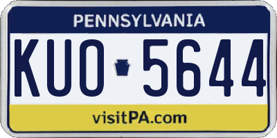 PA license plate KUO5644