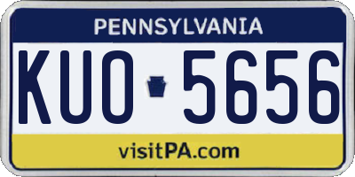 PA license plate KUO5656