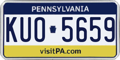 PA license plate KUO5659