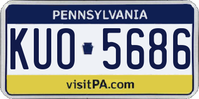 PA license plate KUO5686