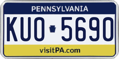 PA license plate KUO5690