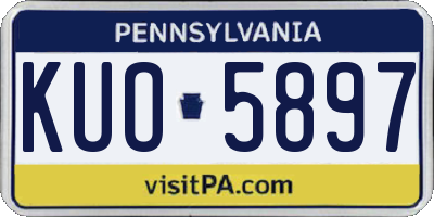 PA license plate KUO5897
