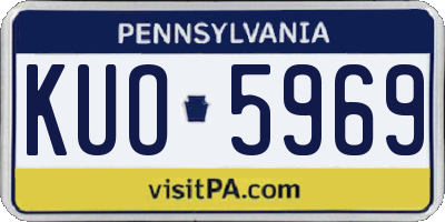 PA license plate KUO5969