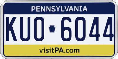 PA license plate KUO6044