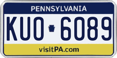 PA license plate KUO6089