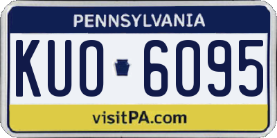 PA license plate KUO6095