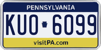 PA license plate KUO6099