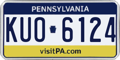 PA license plate KUO6124