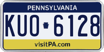 PA license plate KUO6128