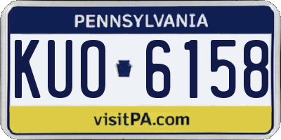 PA license plate KUO6158