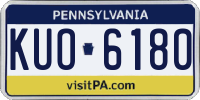 PA license plate KUO6180