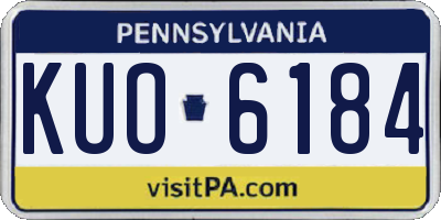 PA license plate KUO6184