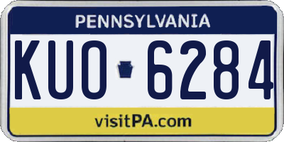 PA license plate KUO6284