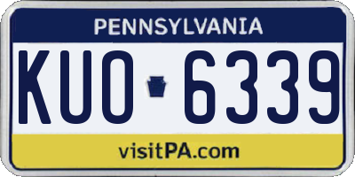 PA license plate KUO6339