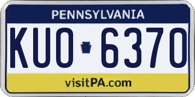 PA license plate KUO6370