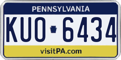 PA license plate KUO6434