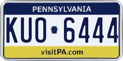 PA license plate KUO6444