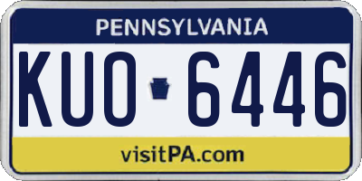 PA license plate KUO6446
