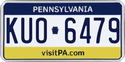 PA license plate KUO6479
