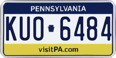 PA license plate KUO6484