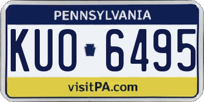 PA license plate KUO6495
