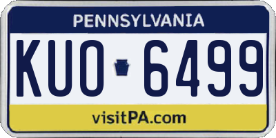 PA license plate KUO6499