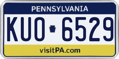 PA license plate KUO6529