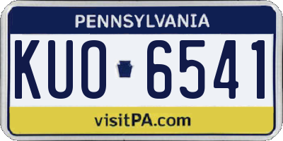 PA license plate KUO6541