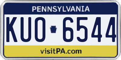 PA license plate KUO6544