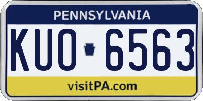 PA license plate KUO6563