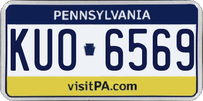 PA license plate KUO6569