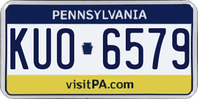PA license plate KUO6579