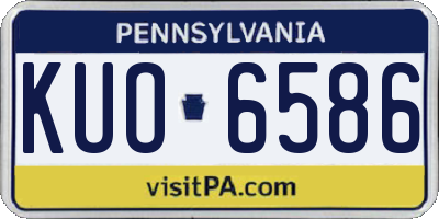 PA license plate KUO6586