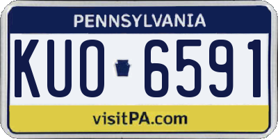 PA license plate KUO6591