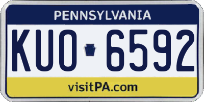 PA license plate KUO6592