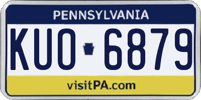 PA license plate KUO6879