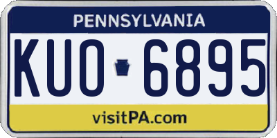 PA license plate KUO6895