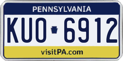 PA license plate KUO6912