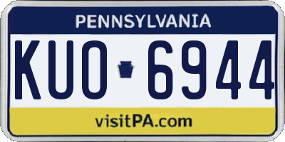 PA license plate KUO6944