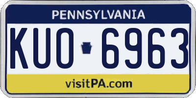 PA license plate KUO6963