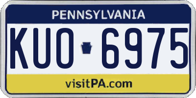 PA license plate KUO6975