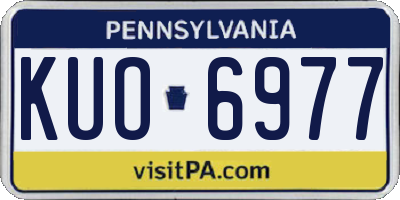 PA license plate KUO6977
