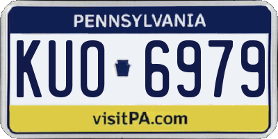 PA license plate KUO6979
